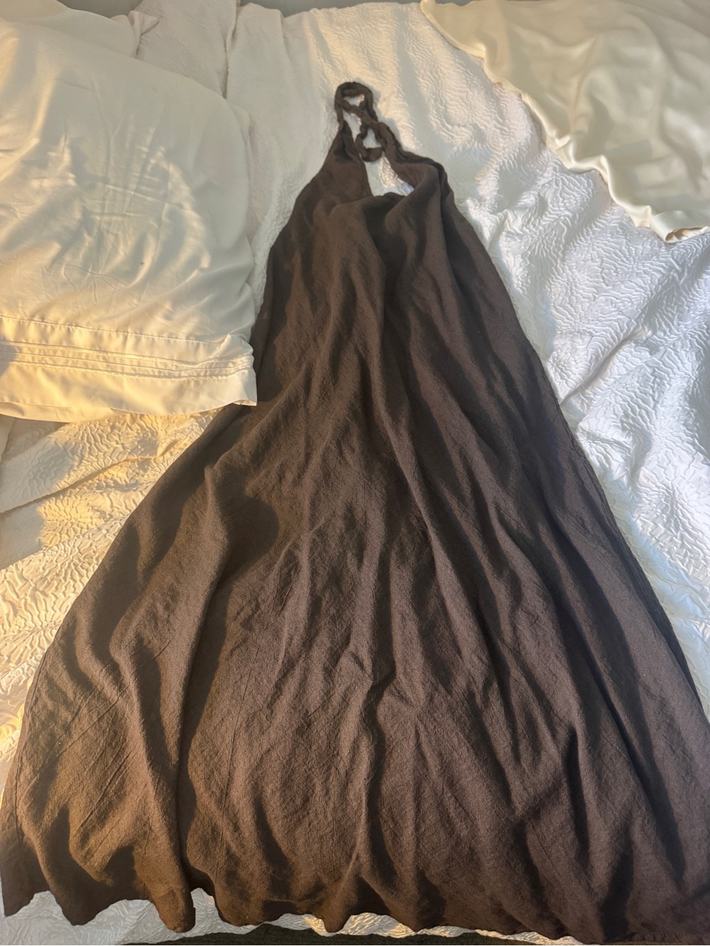 Bellambra Made in Italy Linen blend Halter Midi Dress